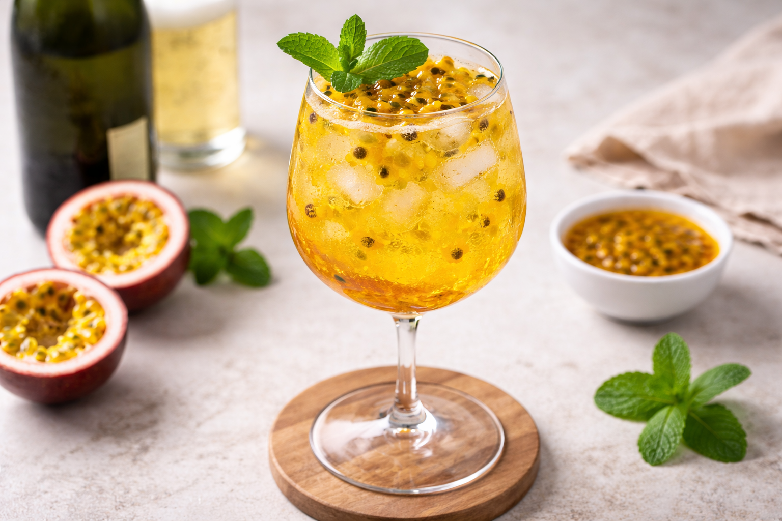 Spritz de Maracujá com Espumante