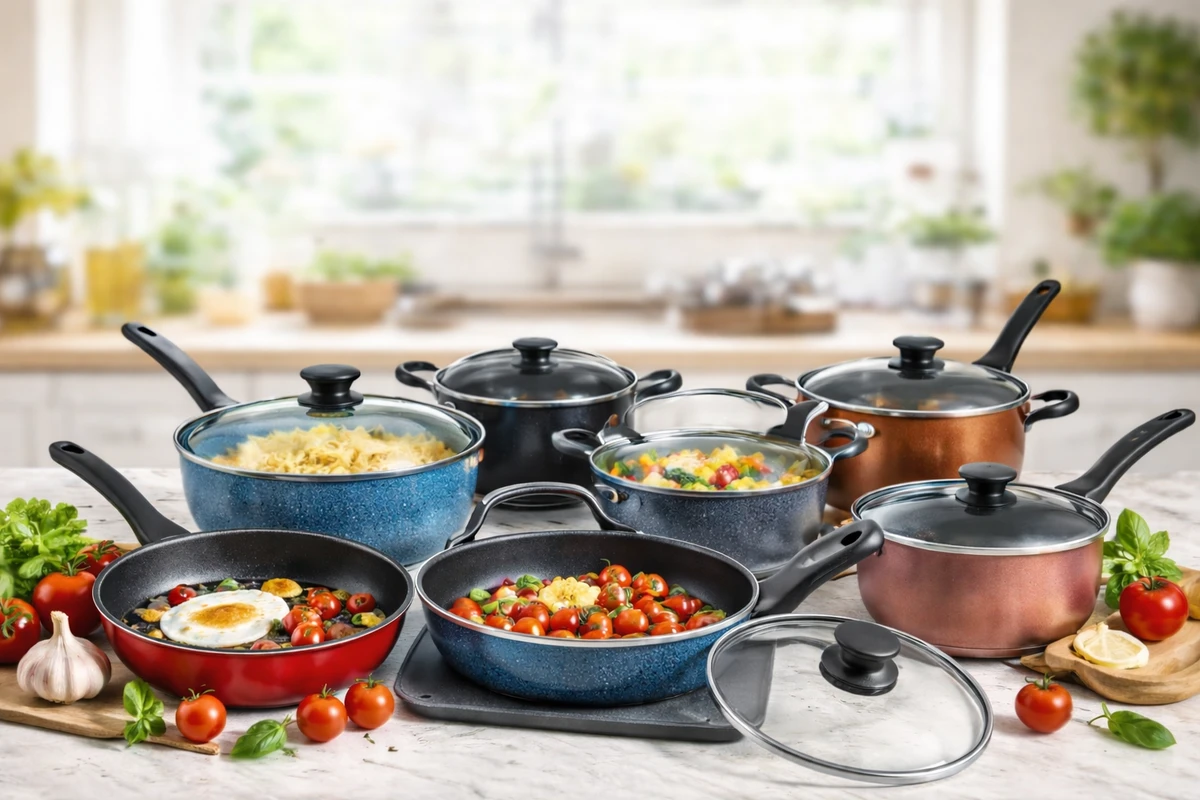 5 jogos de panelas antiaderentes na promoção